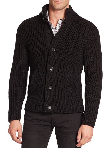 michael michael kors merino wool and cashmere ribbed cardigan|Ribbed Merino Wool Blend Cropped Turtleneck Sweater.